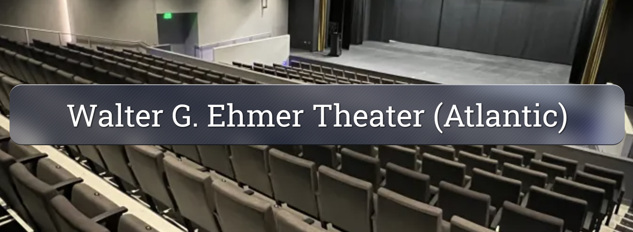 Photo of Ehmer Theatre with the room title 