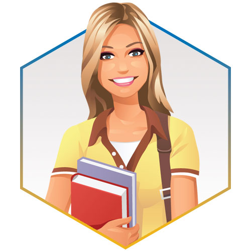 grad persona illustration of a student