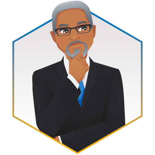 partner persona illustration of a mature professional